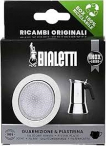Blister 3 Guarnizioni + Filtrino 1 - 2 tz Bialetti Musa - Kitty - Venus - Mia Originale