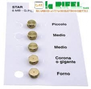 C.A.T. La Rifel S.A.S.  Kit 5 Ugelli Piani Cottura e Cucina GPL