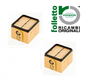 2 Microfiltro igienico Folletto VK135 VK136 Vorwerk Originale