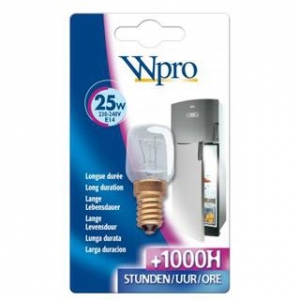LAMPADINA FRIGORIFERO 25 W, E14 230-240V WHIRLPOOL ORIGINALE