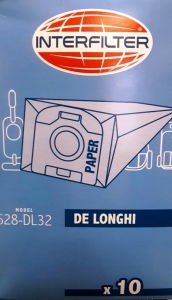 DL32 10 Sacchetti Colombina XLF1500/1600 XLC6050 De Longhi Interfilter