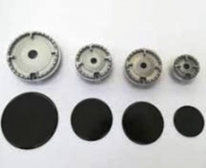 Kit Bruciatori + Cappellotti adattabili per Piano Cottura Ariston Indesit Franke