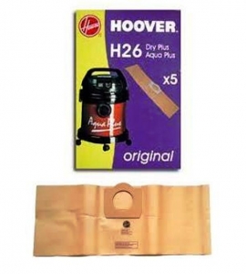 H26 Sacchi Sacchetti Bidone aspirapolvere Hoover Aqua Plus - Dry Plus Originale