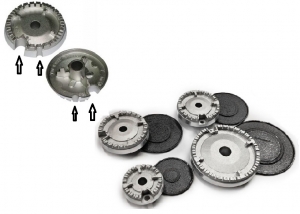 4 Spartifiamma e Cappellotti Piano Cottura Ariston Indesit Franke Nardi Whirlpool